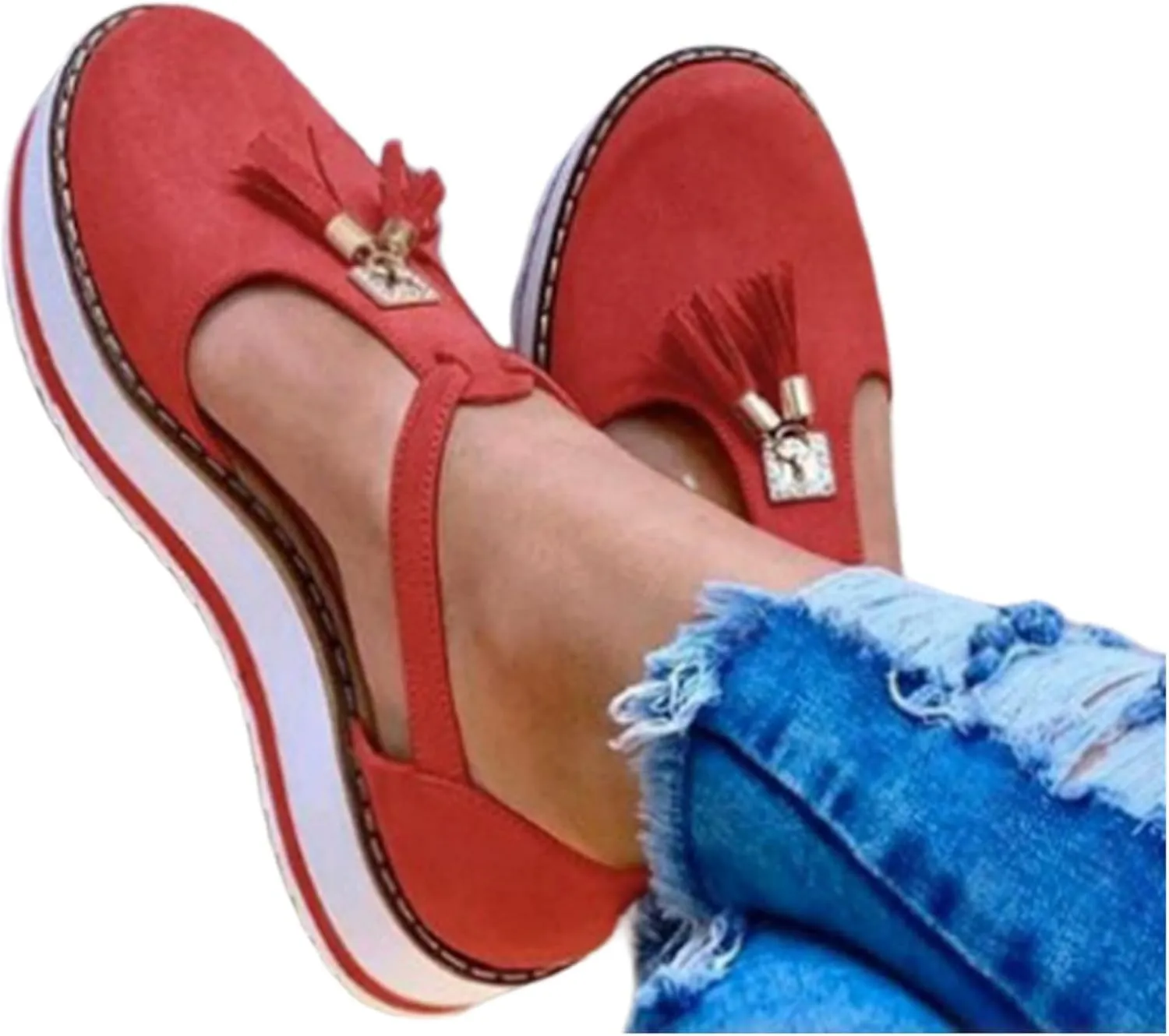 Ladmiple Sneakers For Women Walking Shoes Slip On Low Top Casual Dressy Summer Fashion Comfort Non Slip Flats Loafers