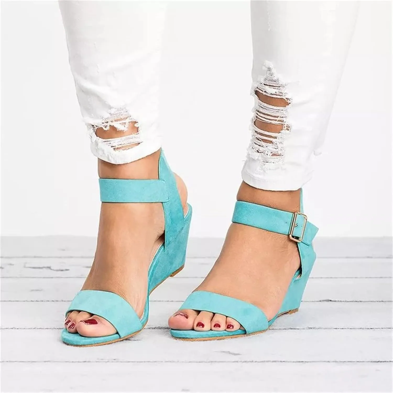 Ladmiple Wedge Sandals for Women Casual Summer Open Toe Platform Espadrille High Heel Sandals 2023 Casual Sandals Shoes