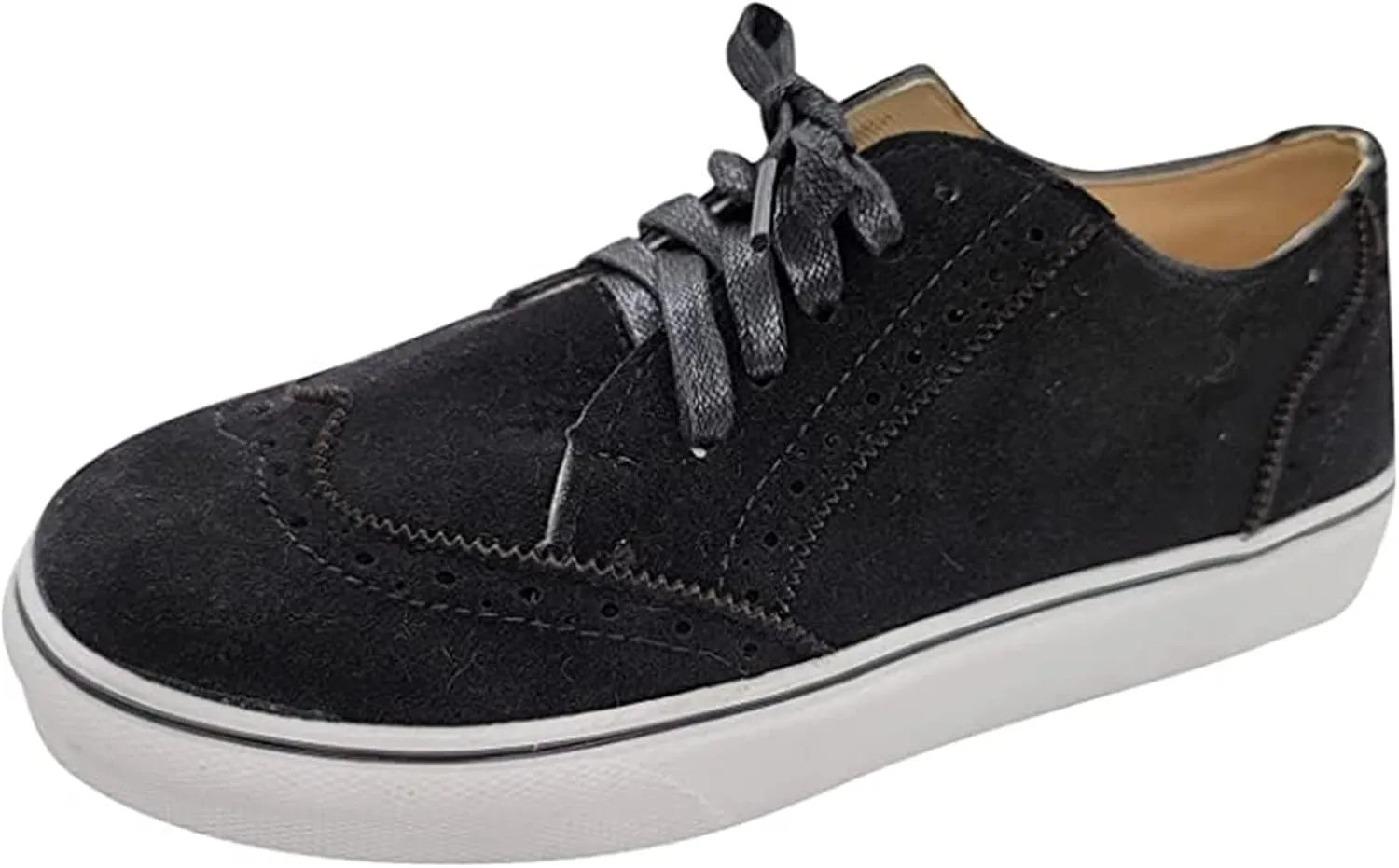 Lausiuoe Shoes For Women Sneakers Trendy Canvas Walking Shoes Casual Fashion Soft Comfort Slip On Low Cut Flat Loafers