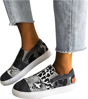 Lausiuoe Shoes For Women Sneakers Trendy Low Top Canvas Walking Shoes Casual Fashion Lightweight Comfort Flat Loafers