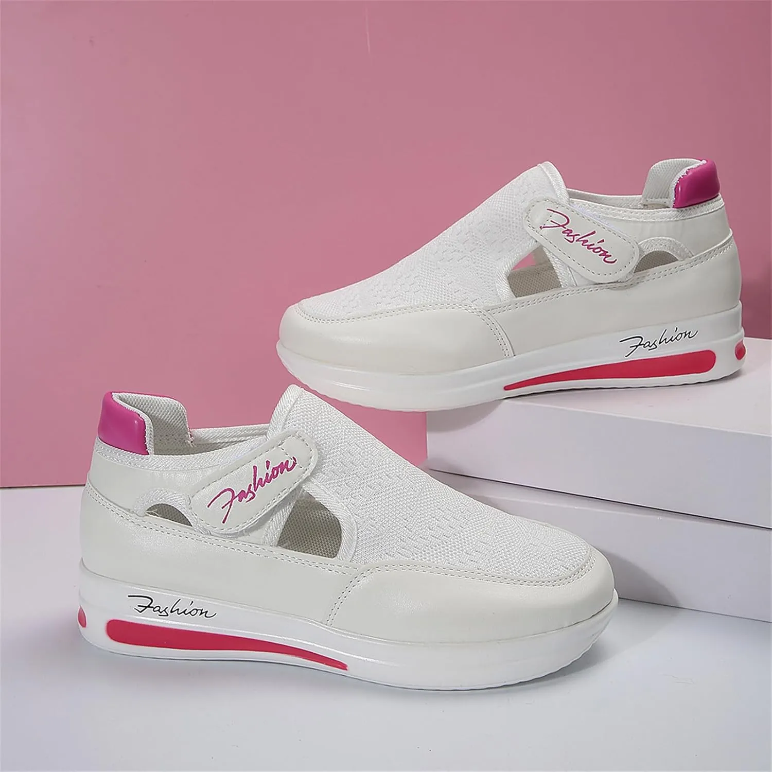 Lausiuoe Sneakers For Women Platform Slip On Fashion Canvas Shoes Lightweight Non-Slip Casual Comfortable Walking Flat Loafer