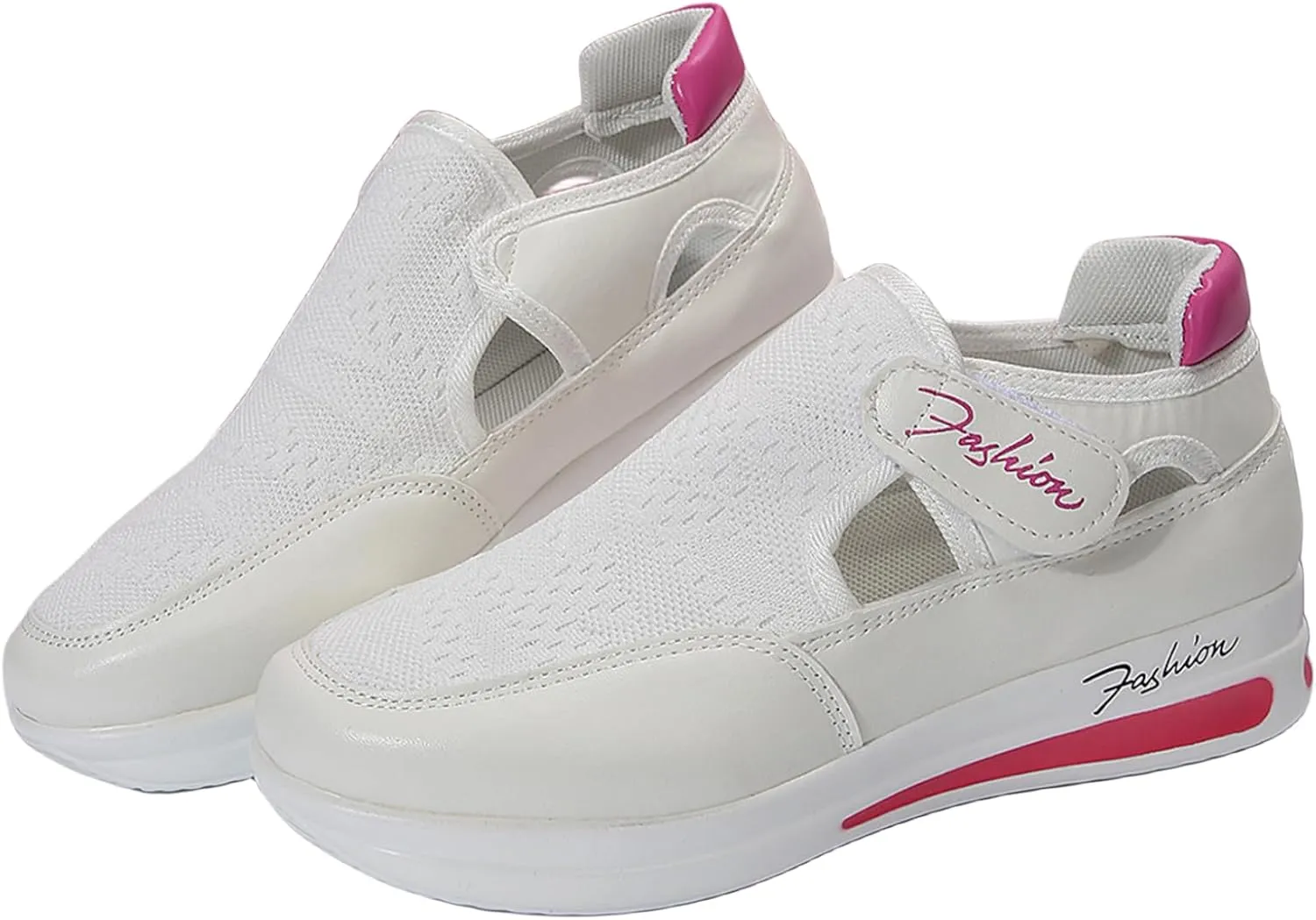 Lausiuoe Sneakers For Women Platform Slip On Fashion Canvas Shoes Lightweight Non-Slip Casual Comfortable Walking Flat Loafer
