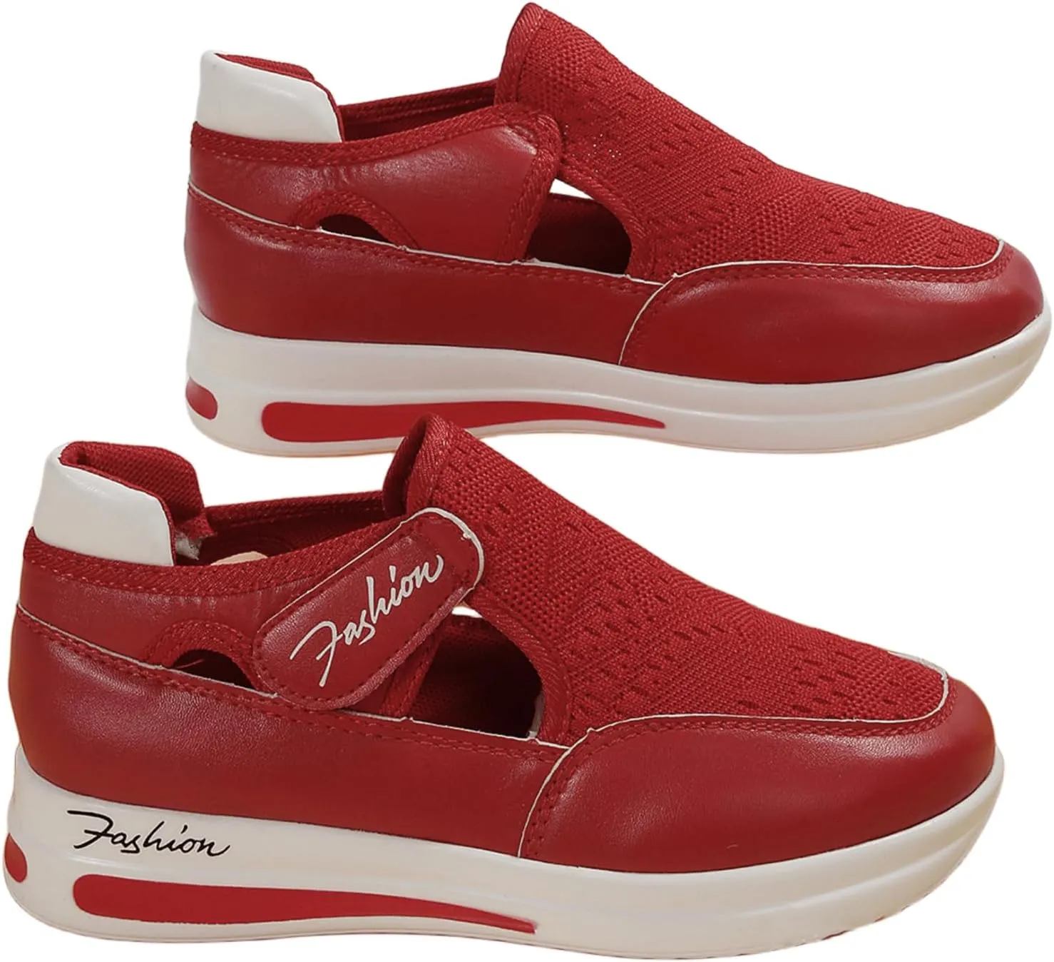 Lausiuoe Sneakers For Women Platform Slip On Fashion Canvas Shoes Lightweight Non-Slip Casual Comfortable Walking Flat Loafer