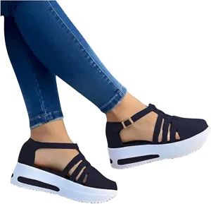Lausiuoe Sneakers For Women Slip On Arch Support Walking Shoes Non Slip Fashion Casual Comfort Gym Sports Running Shoes