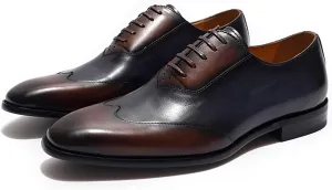 Leather Shoes for Mens Brown Leather Formal Casual Slip On Driving Shoes Business Men's Boat Casual Walking Shoes Handmade Moccasin Dress Shoes,Brown,8US/41EU