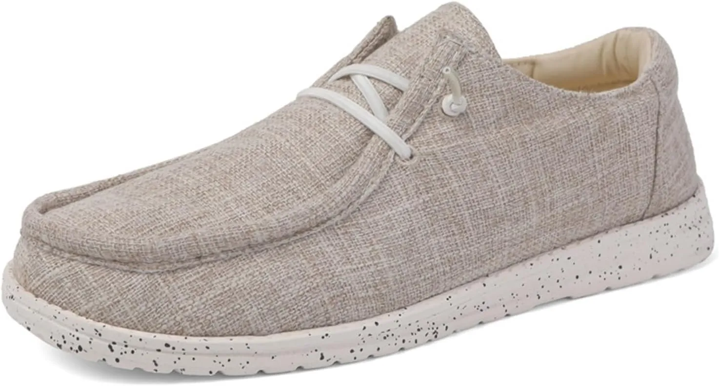 Loafers for Men Comfort,Classic Lightweight Non-Slip Boat Shoes Men Slip-On,Casual Soft Breathable Deck Shoes Mens,All Weather Rubber Soles