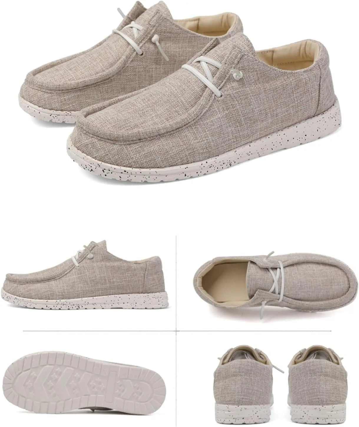 Loafers for Men Comfort,Classic Lightweight Non-Slip Boat Shoes Men Slip-On,Casual Soft Breathable Deck Shoes Mens,All Weather Rubber Soles