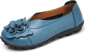 Loafers for Women Comfort Flowers Slip on Soft Sole Flat Lightweight Closed Toe Moccasins Driving Flats Casual Work Office Shoes