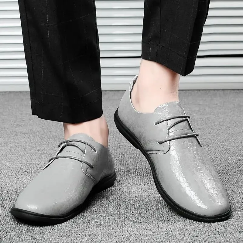 Men Formal Shoes, Leather Business Casual Shoes Men Dress Office Luxury Shoes Male Breathable Oxfords