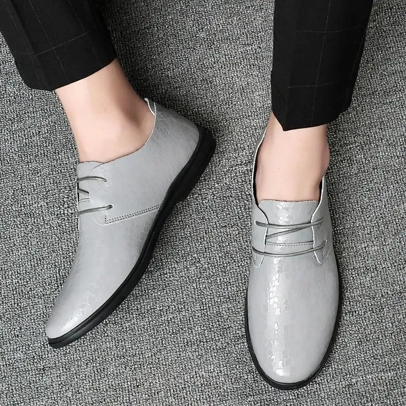 Men Formal Shoes, Leather Business Casual Shoes Men Dress Office Luxury Shoes Male Breathable Oxfords