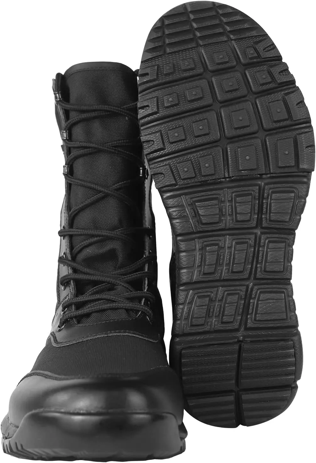 Men's Beige Lightweight Combat Boots - Military & Tactical - Ankle-High, Round Toe, Lace-Up, Suede Outer, Rubber Sole & Insole - US Men's Size 14