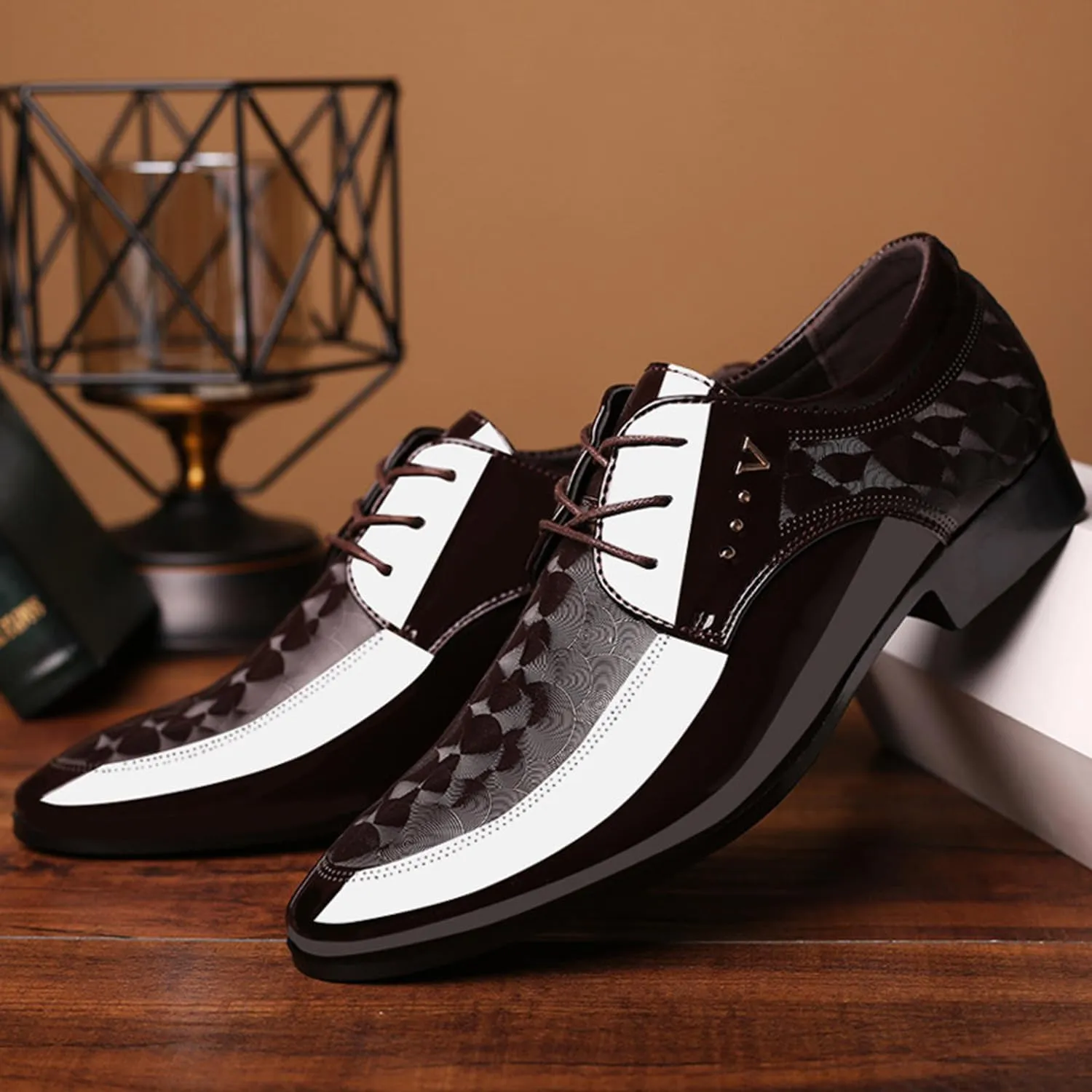 Men's Business Dress Shoes Lace-ups Oxfords Formal Derby Shoes for Men Wedding Suit Shoes