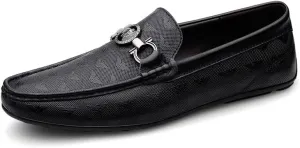 Men's Business Loafers Shoes Slip-On Leather Dress Shoes for Office Formal Classic Oxfords Shoes