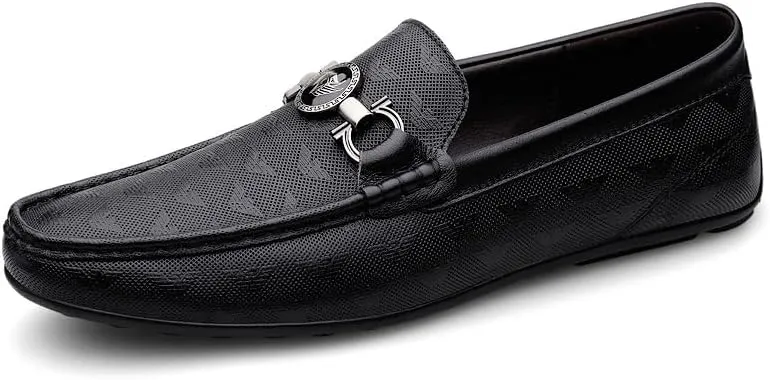 Men's Business Loafers Shoes Slip-On Leather Dress Shoes for Office Formal Classic Oxfords Shoes