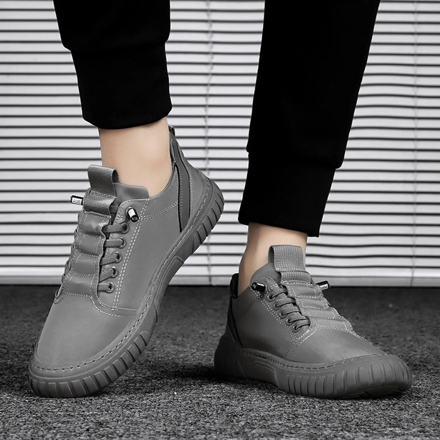 Men's Casual Shoes Lightweight Mesh Sport Sneakers Elastic Walking Shoes Flat Bottom Fashion Casual Footwear Non Slip Comfortable Sneaker