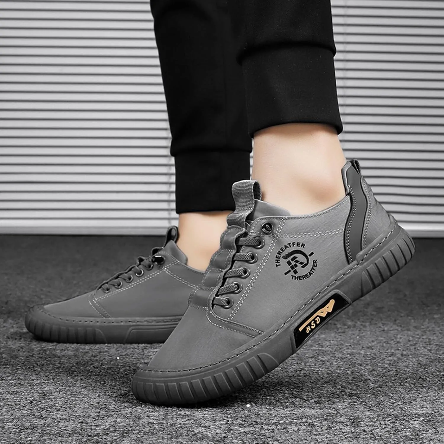 Men's Casual Shoes Lightweight Mesh Sport Sneakers Elastic Walking Shoes Flat Bottom Fashion Casual Footwear Non Slip Comfortable Sneaker
