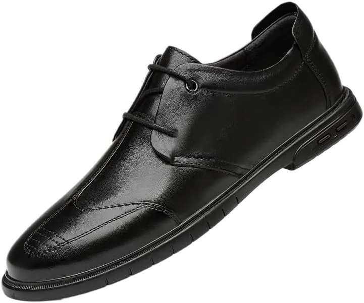 Men's Classic Business Oxford Shoes - Lace-Up Leather Formal Dress Shoes for Work