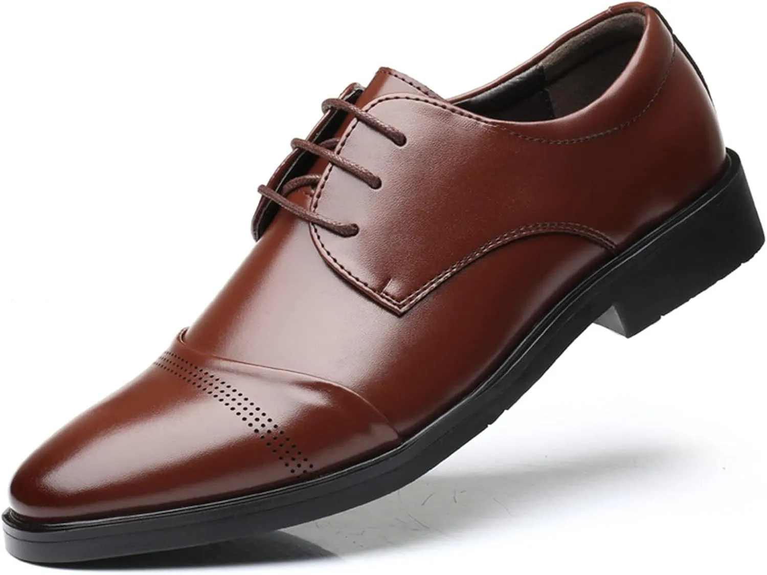 Men's Dress Shoes Classic Oxfords Formal Business Shoes Modern Derby Oxford Lace-Up Shoes for Mens