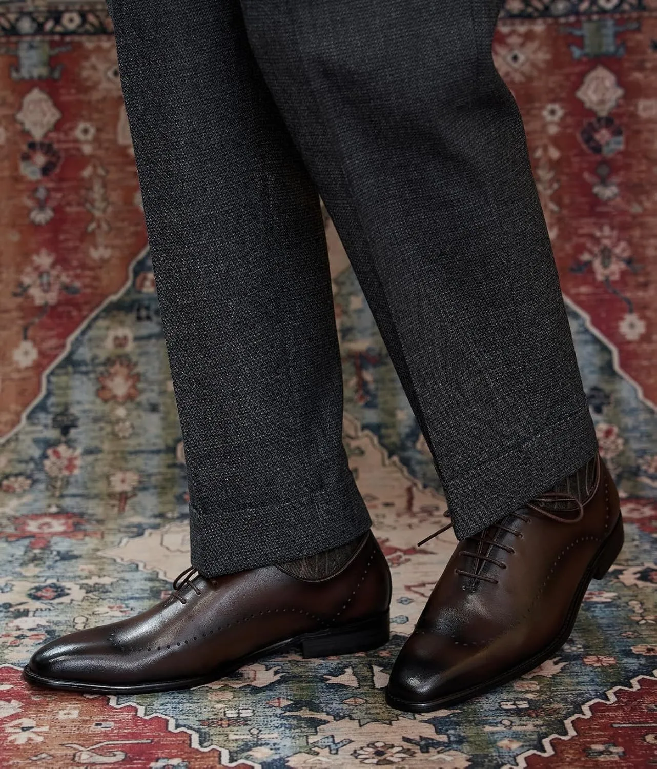 Mens Dress Shoes Formal Oxfords Genunie Leather Modern Whole Cut Oxford Fashion Prom Wedding Derby Business Casual Suit Shoes Tuxedo Shoes for Men