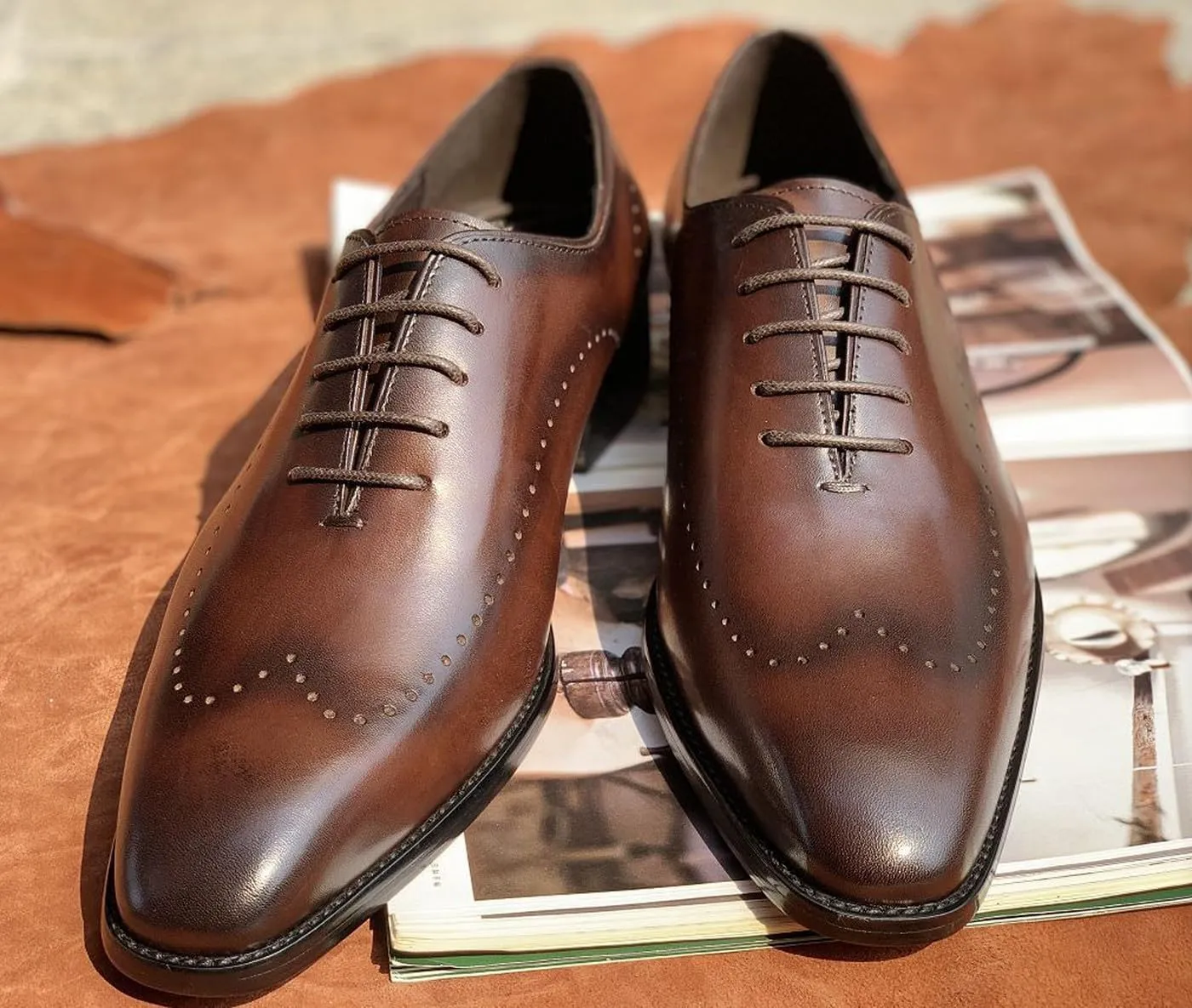 Mens Dress Shoes Formal Oxfords Genunie Leather Modern Whole Cut Oxford Fashion Prom Wedding Derby Business Casual Suit Shoes Tuxedo Shoes for Men