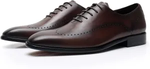 Mens Dress Shoes Formal Oxfords Genunie Leather Modern Whole Cut Oxford Fashion Prom Wedding Derby Business Casual Suit Shoes Tuxedo Shoes for Men