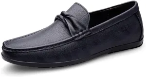 Men's Fashion Classic Round-Toe Slip-On Low Top Leather Dress Shoes Comfortable Formal Sneaker Oxfords Shoes for Men