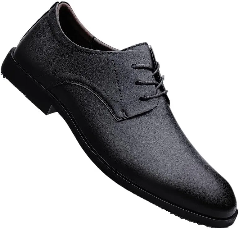 Men's Formal Leather Dress Shoes, Breathable Mens Casual Shoes Italian Luxury Brand Lace-Up Non-Slip Men Driving Shoes