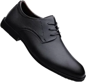 Men's Formal Leather Dress Shoes, Breathable Mens Casual Shoes Italian Luxury Brand Lace-Up Non-Slip Men Driving Shoes