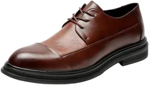Men's Leather Formal Shoes, Luxury Brand Men's Loafers Dress Moccasins Breathable Slip on Black Driving Shoes
