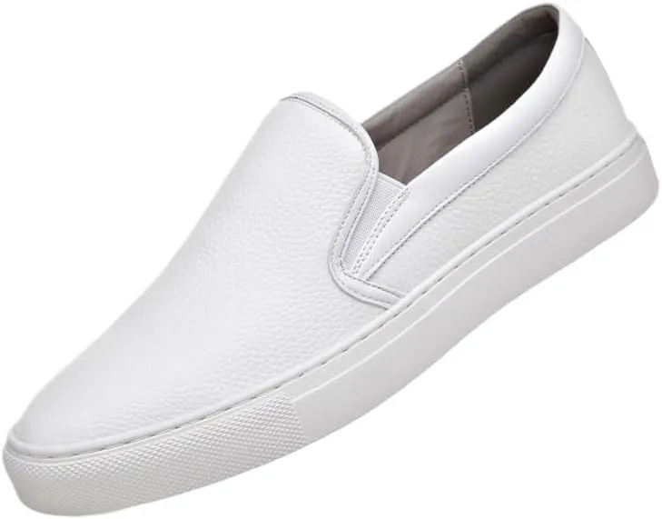Mens Leather Loafers Lightweight Comfortable Round Toe Slip On Casual Moccasin Driving Shoes Stylish Versatile Classic Flats