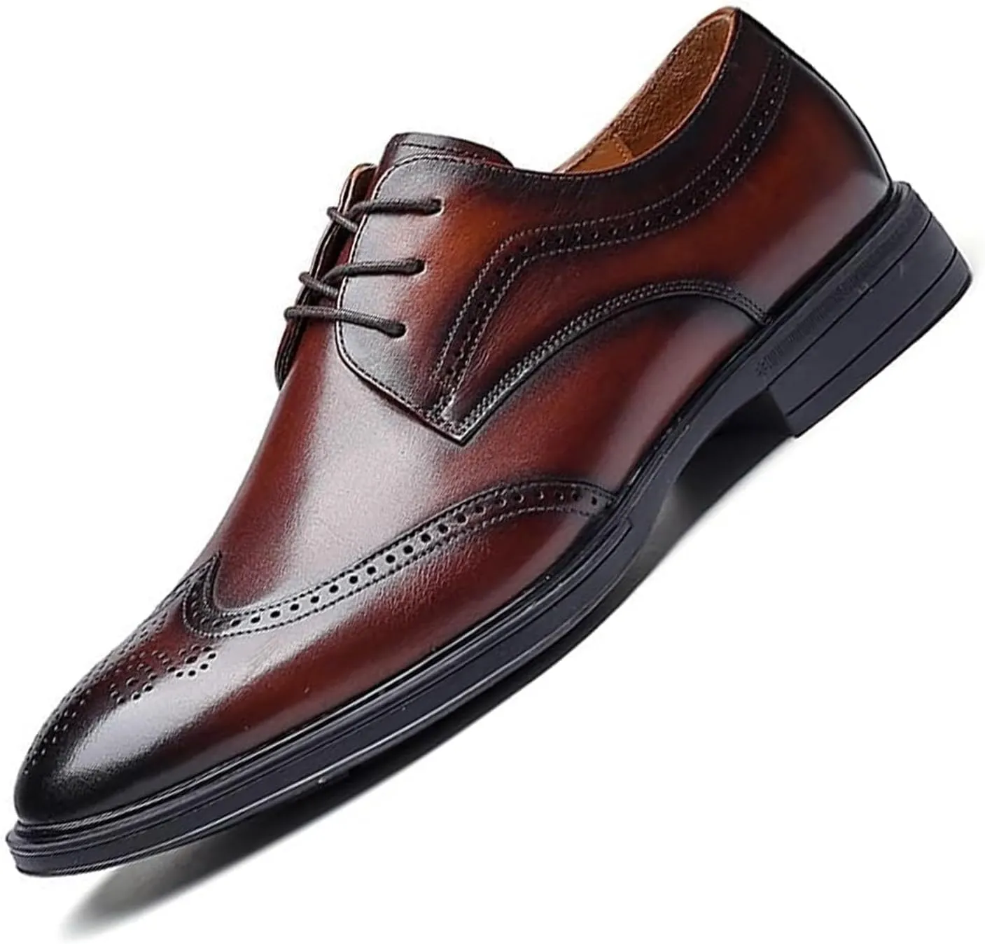 Men's Lightweight Dress Shoes Fashion Classic Wedding Formal Business Walking Dress Derby Oxford Shoes