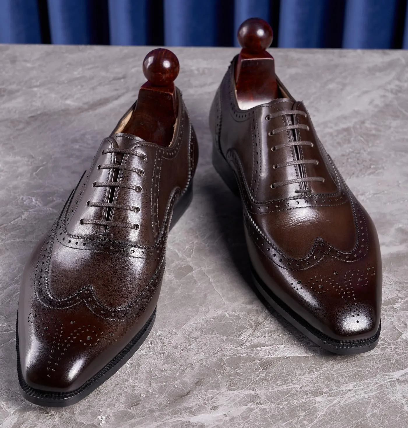 Mens Oxfords Formal Dress Shoes Genunie Leather Wingtips Brogues Suit Shoes Modern Fashion Prom Wedding Business Casual Derby Tuxedo Shoes for Men