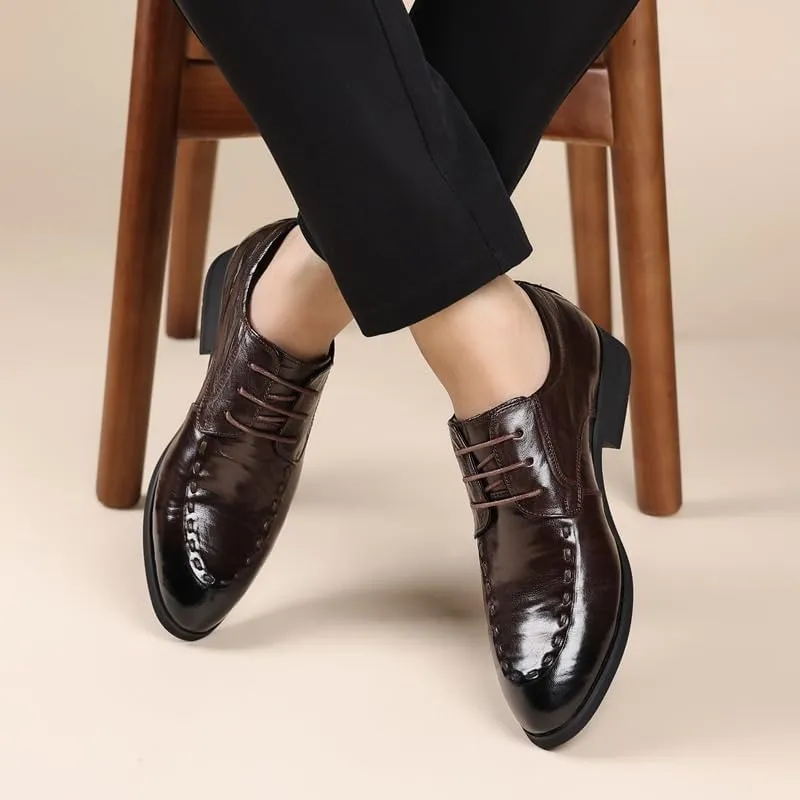 Men's Patent Leather Formal Business Oxford Classic Lace-up Dress Shoes for Men