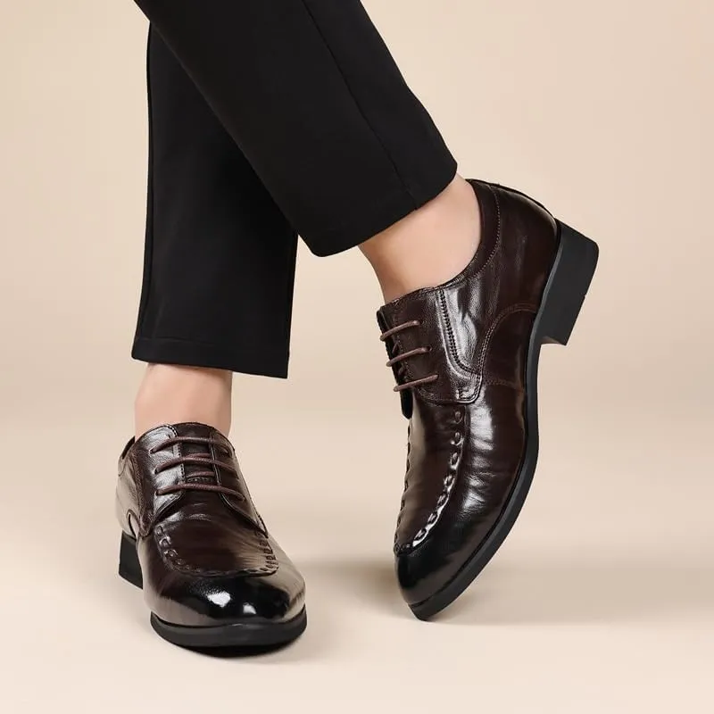 Men's Patent Leather Formal Business Oxford Classic Lace-up Dress Shoes for Men