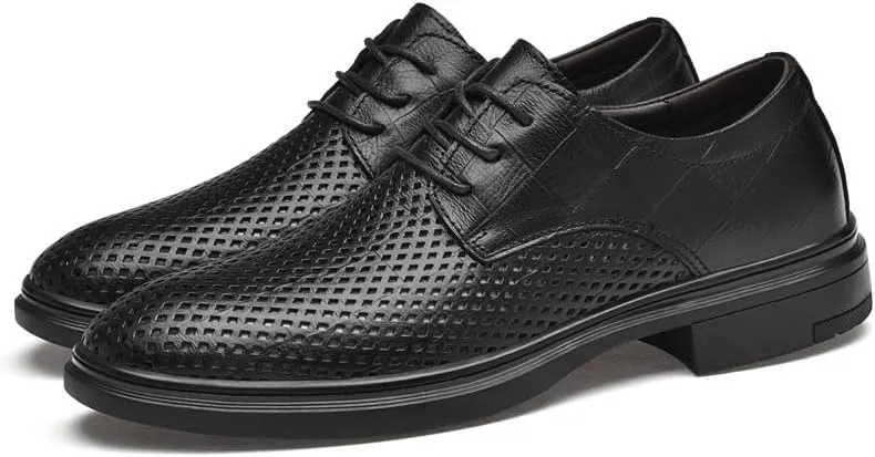 Men's Patent Leather Wingtip Dress Shoes Men Breathable Non Slip Walking Shoes Classic Lace Up Low Top Oxfords Shoes