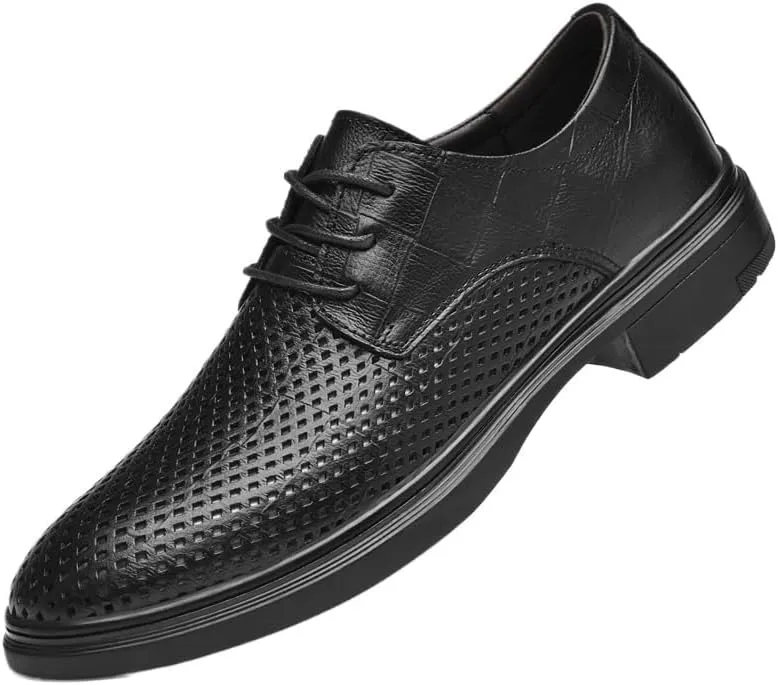 Men's Patent Leather Wingtip Dress Shoes Men Breathable Non Slip Walking Shoes Classic Lace Up Low Top Oxfords Shoes