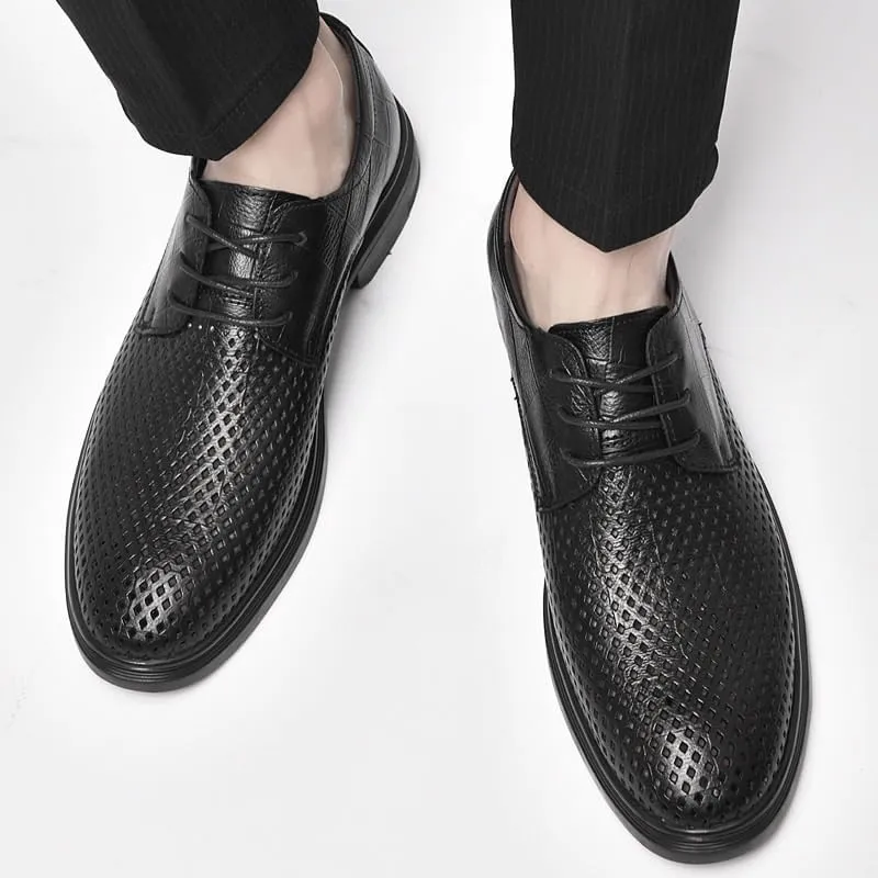 Men's Patent Leather Wingtip Dress Shoes Men Breathable Non Slip Walking Shoes Classic Lace Up Low Top Oxfords Shoes