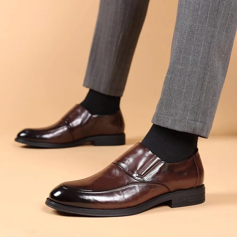 Men's Slip On Dress Shoes Classic Business Casual Loafers Shoes Patent Leather Formal Oxford for Men