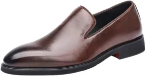 Men's Slip-Ons Loafers Lightweight All-Day Comfort Non-Slip Dress Shoes Classic Comfortable Shiny Leather Tuxedo Shoes