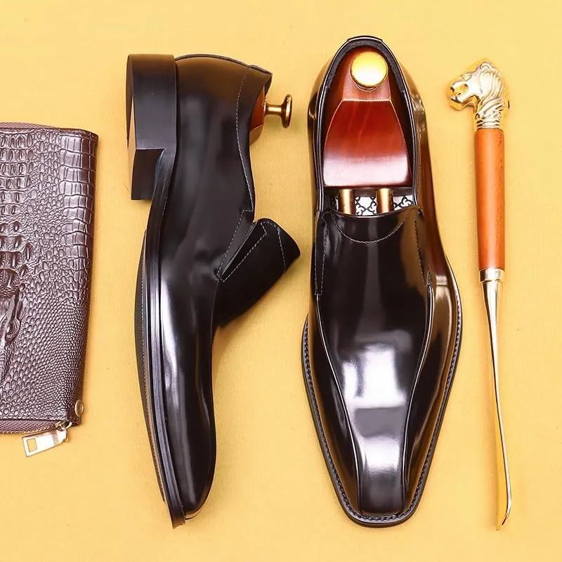 Men's Slip-Ons Loafers Mens Shiny Patent Leather Dress Shoes Wedding Business Work Office Outdoor Party Casual Tuxedo Shoes
