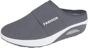 Mens Slippers with Arch Support Casual Mules Slip On Shoes Women Comfort Casual Shoes Trendy Platform Sneakers Waterproof Tennis Shoe White Loafers