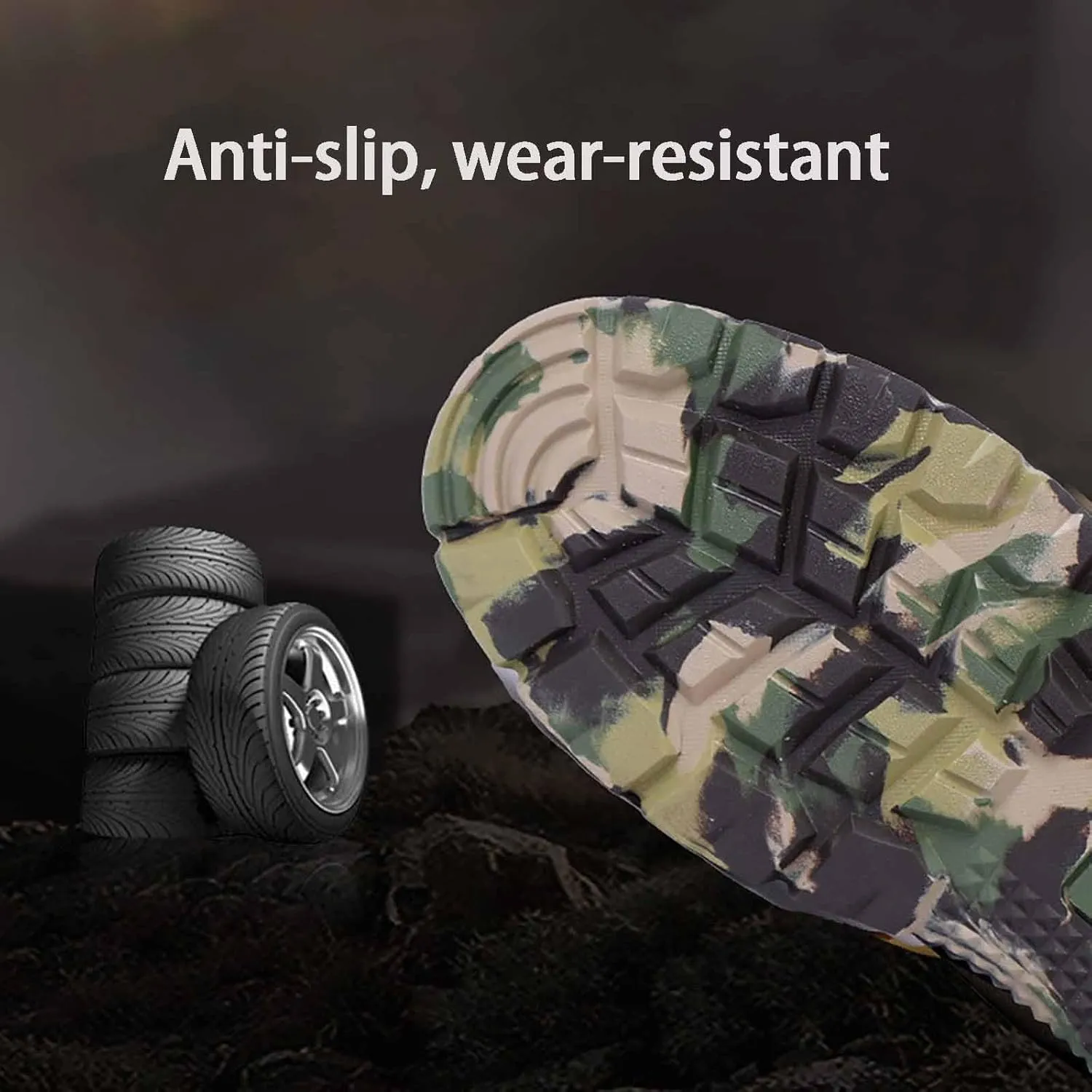 Men's Tactical Work Boots, Durable Outdoor Work Boots Desert Boots, Lightweight Combat Boots, Breathable Military Combat Desert Boots, Military Work Boots, Jungle Boots