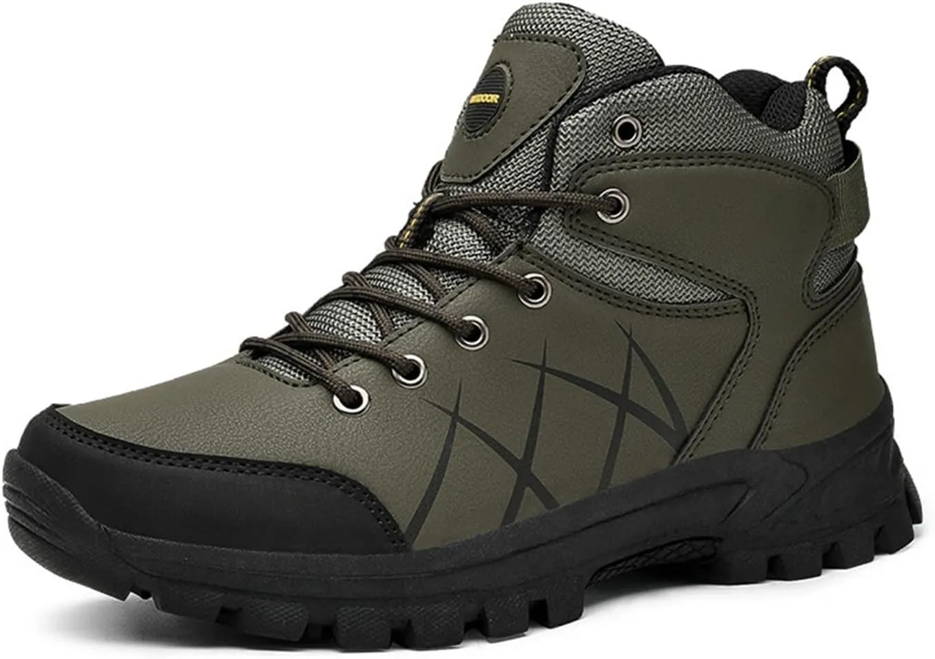 Men's Wide Hiking Shoes for Men Slip On Loafers Go Walking Shoes Trekking Trails Sneakers with Arch Support Outdoor Shoes