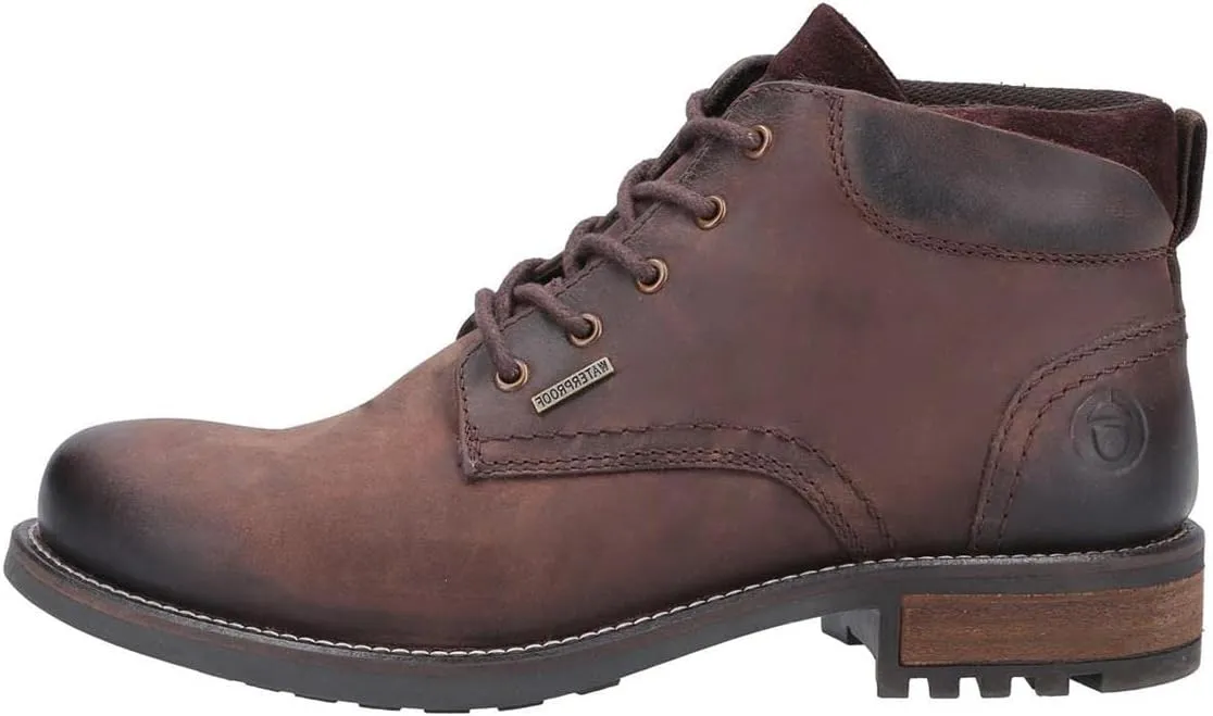 Mens Woodmancote Leather Combat Boots (7) (Brown)