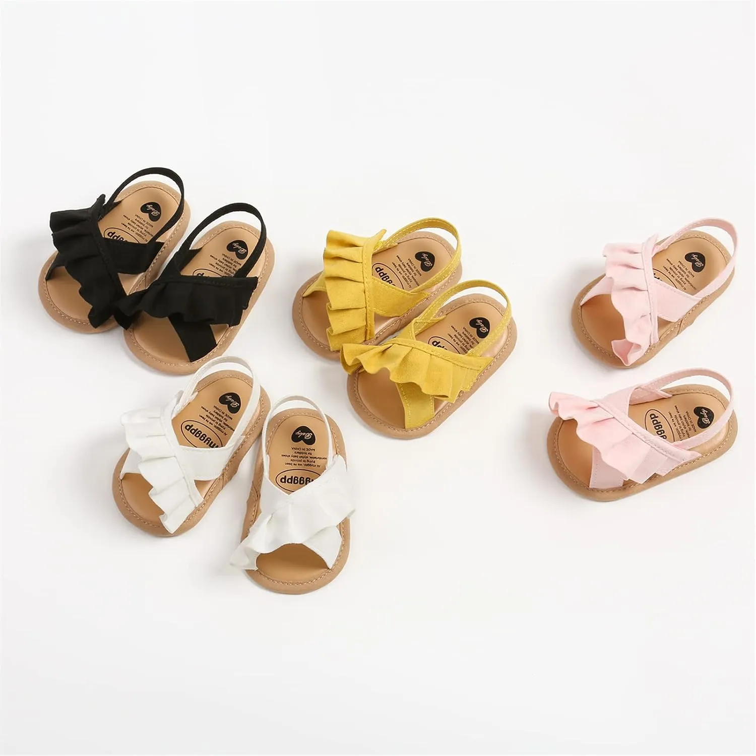 myppgg Baby Boys Girls Summer Sandals Non-Slip Soft Sole Infant Slippers Cotton Crib Shoes for Toddler First Walkers