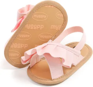 myppgg Baby Boys Girls Summer Sandals Non-Slip Soft Sole Infant Slippers Cotton Crib Shoes for Toddler First Walkers