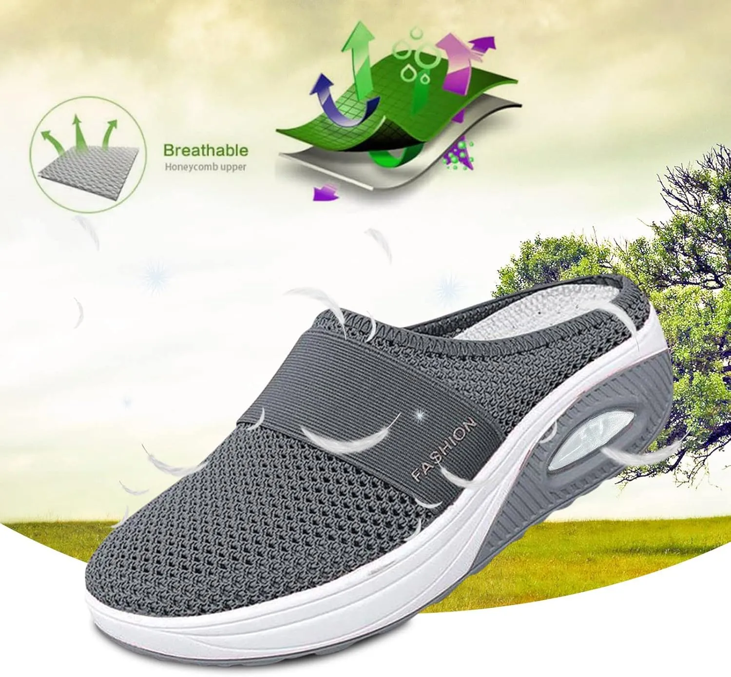 Non Slip Work Shoes Women Mesh Casual Shoes for Fall White Platform Sneakers Sneakers Walking Memory Foam Athletic Waterproof Tennis Shoe Loafers Casual Slip On