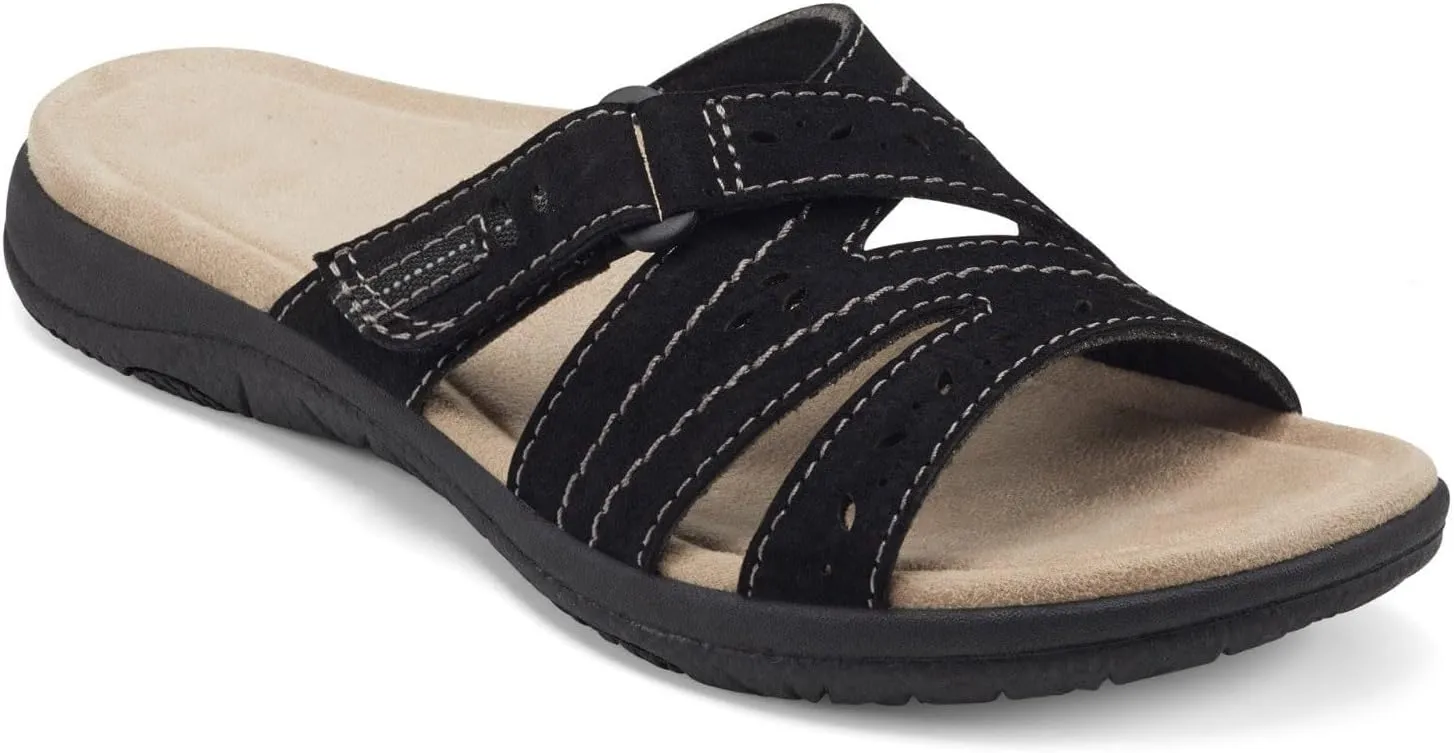 Orthopedic Sandals for Women Comfortable Slides Summer Walking Plantar Fasciitis Sandals with Arch Support Adjustable Hook and Loop Straps Outdoor slip-on shoes
