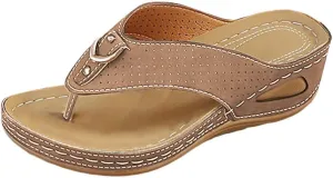 Orthopedic Sandals with Arch Support Comfortable Walking Platform Wedge Flip Flops Summer Dressy Casual Slippers