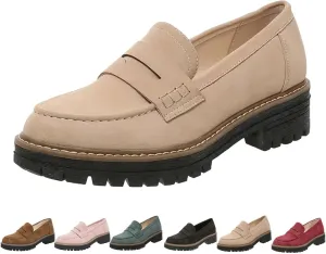 Orthopedic Shoes for Women Orthoture-Orthopedic Platform Loafers, Comfort Orthopedic Shoes, Womens Round Toe Walking Shoe, Slip On Shoes